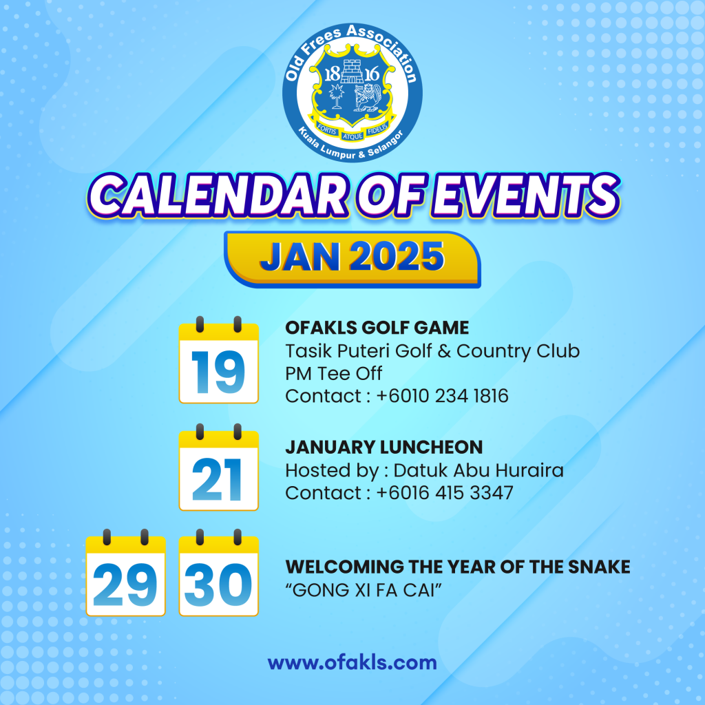 Calendar of Events January